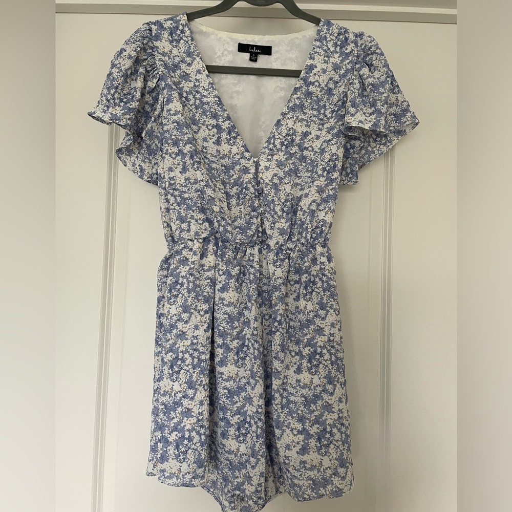 Lulus Blue Floral Romper